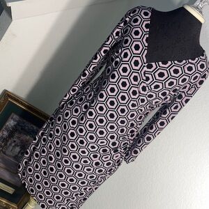 INC International Concepts Geometric Long Sleeve Dress